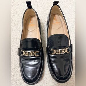 Sam Edelman Loafers with Gold Chain Detail